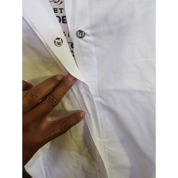 Undiscovered Eye Tunic Womens Large White Anthropology Raw Hem Oversized - Picture 3 of 10